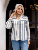 شومیز لینن راه راه