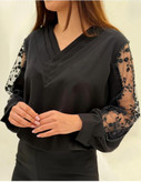 شومیز مجلسی یقه دوبل